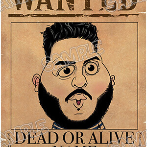 1枚に1名(WANTED)
